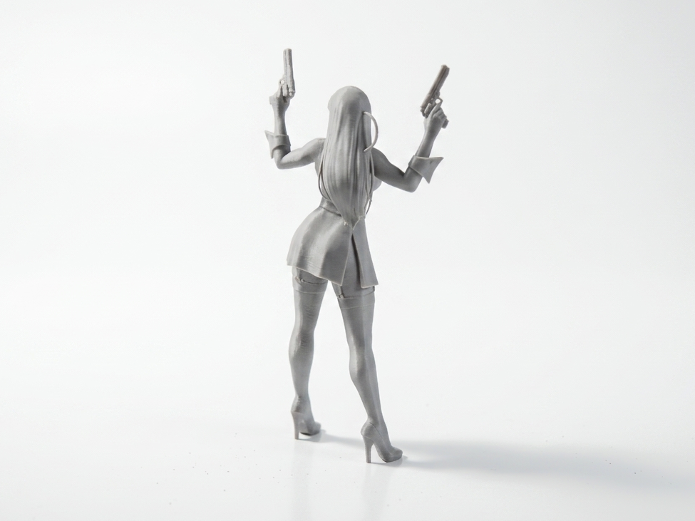 Lady Hitman Action Figurine Female Character 3D Printable