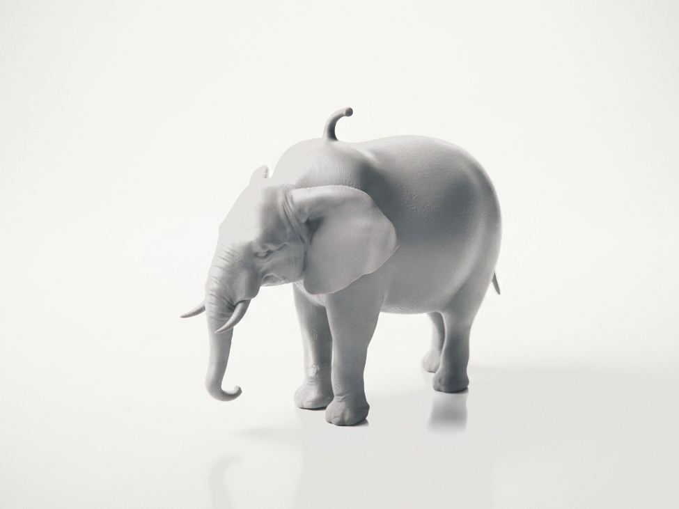 Watermelephant Figurine Animal 3D Printable