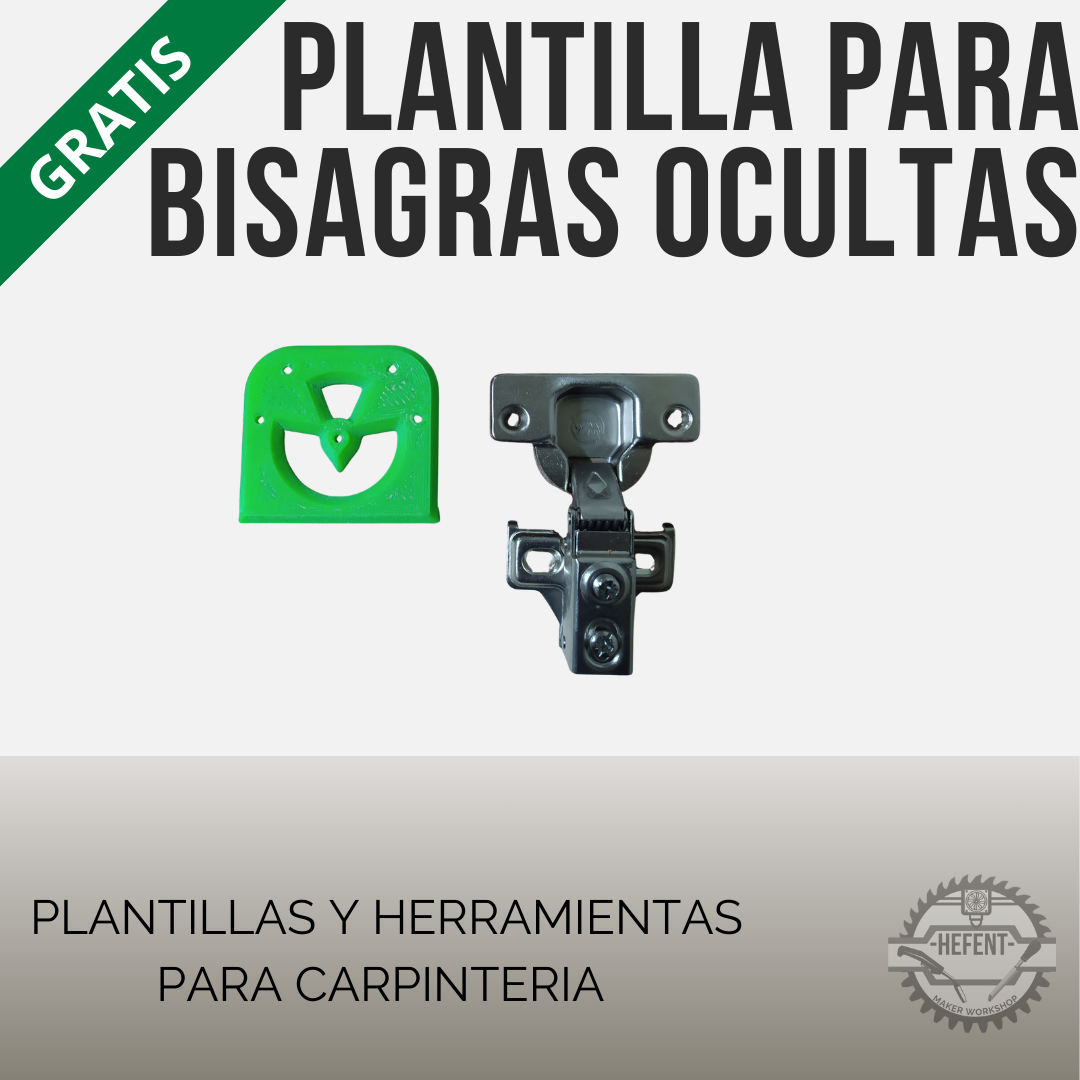 Template for concealed hinges / Plantilla paart bisagras ocultas