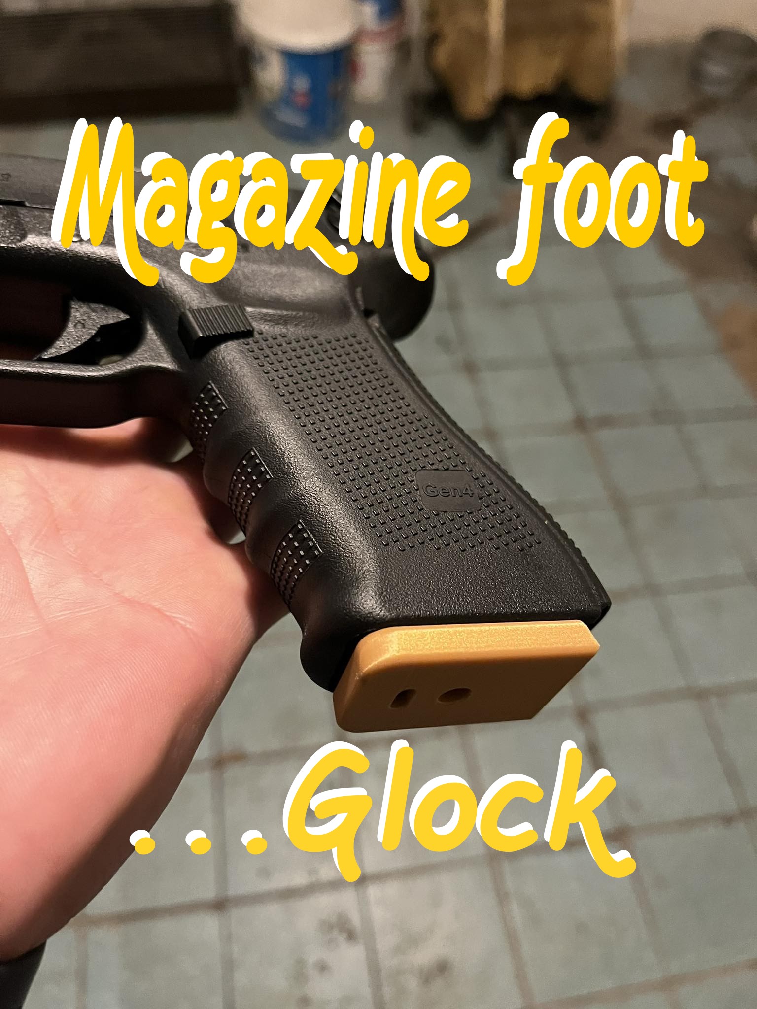 Airsoft magazine foot for WE Glock 17/18
