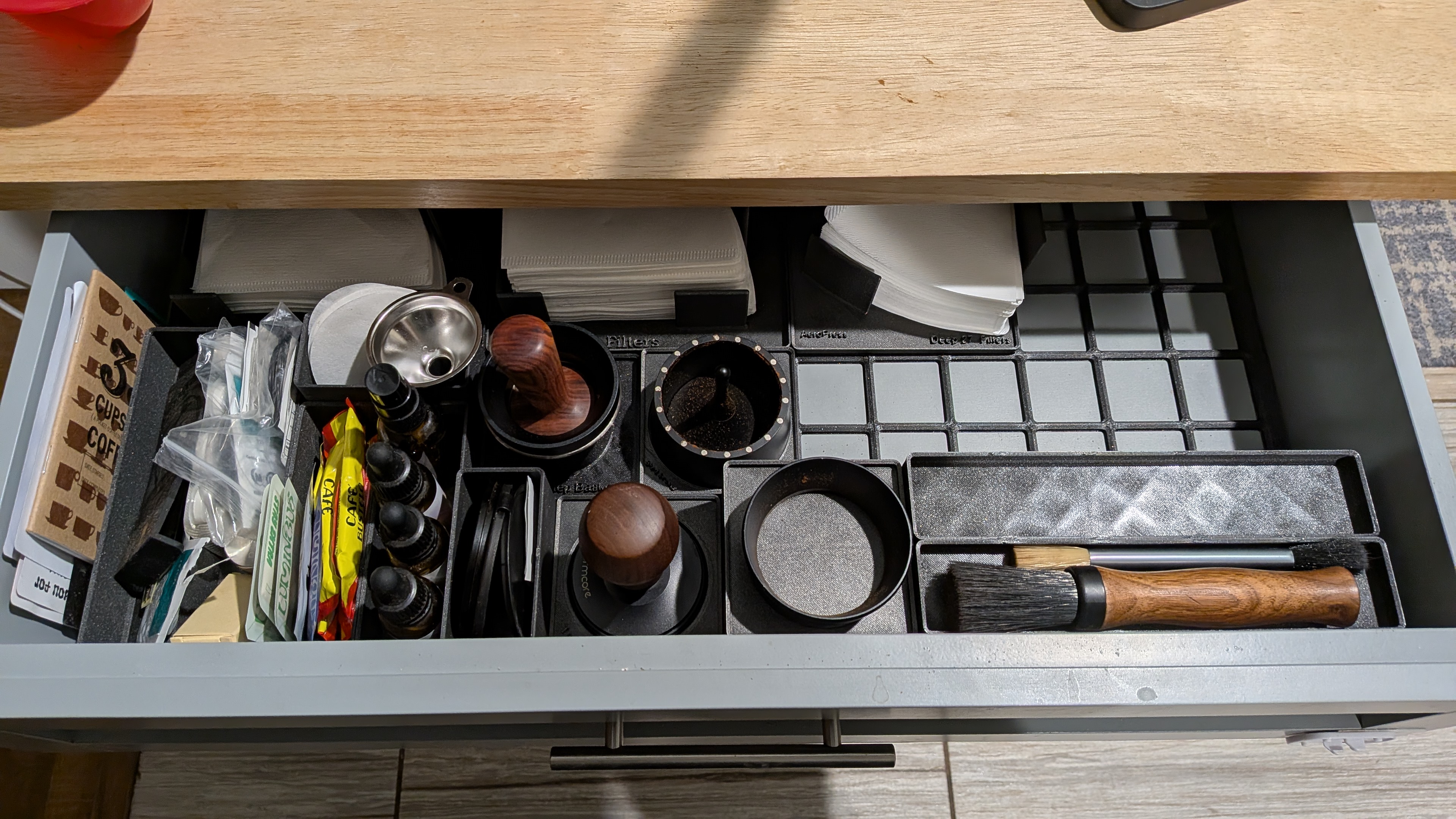 Gridfinity - Espresso and Coffee Accessory Holders (Filter Paper, Aeropress, Knock Aerogrind, Normcore)