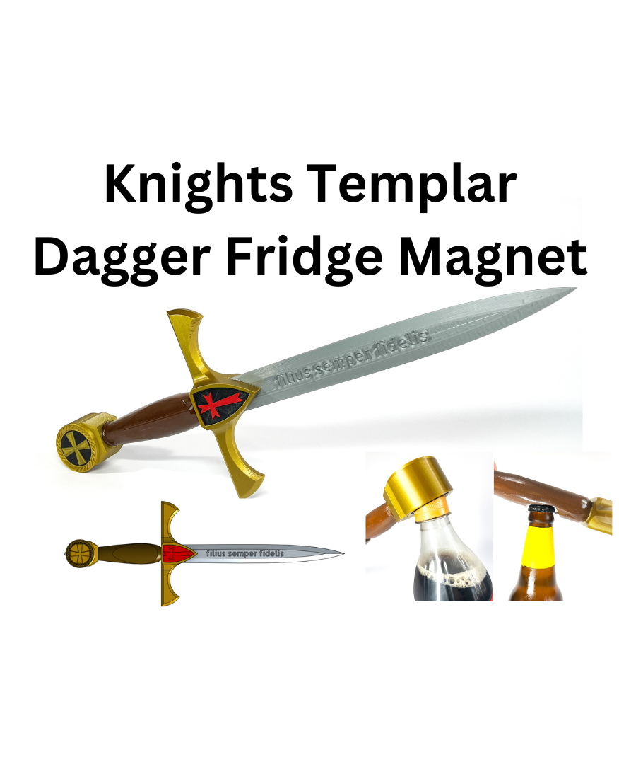 Knights Templar Dagger Handy Fridge Magnet