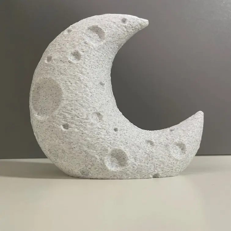🌙 Moon Crater Statue – Decorative Crescent Moon Sculpture