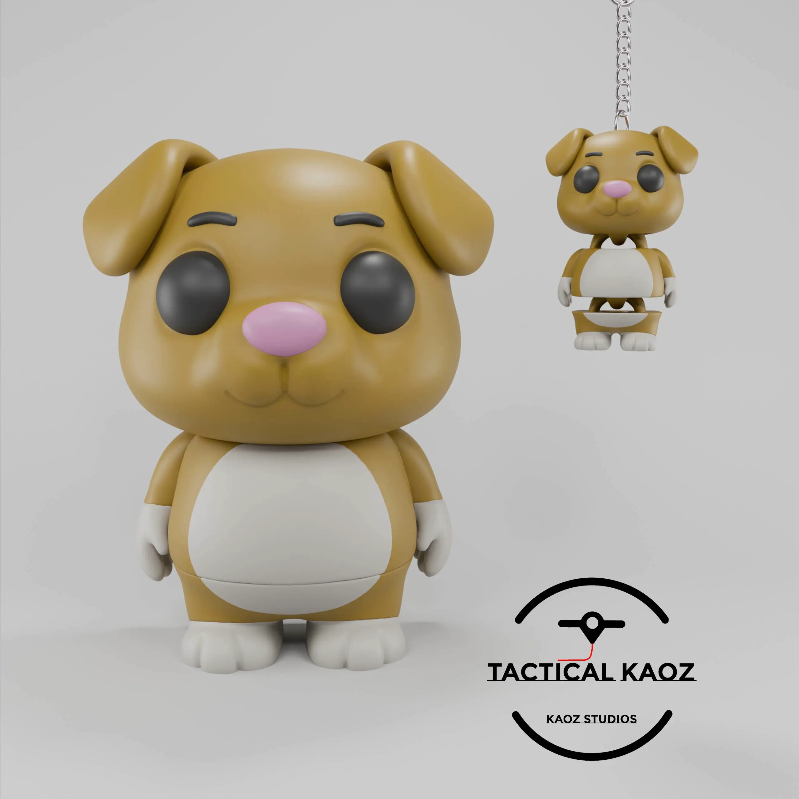 Flexy Dog Figurine + Keychain