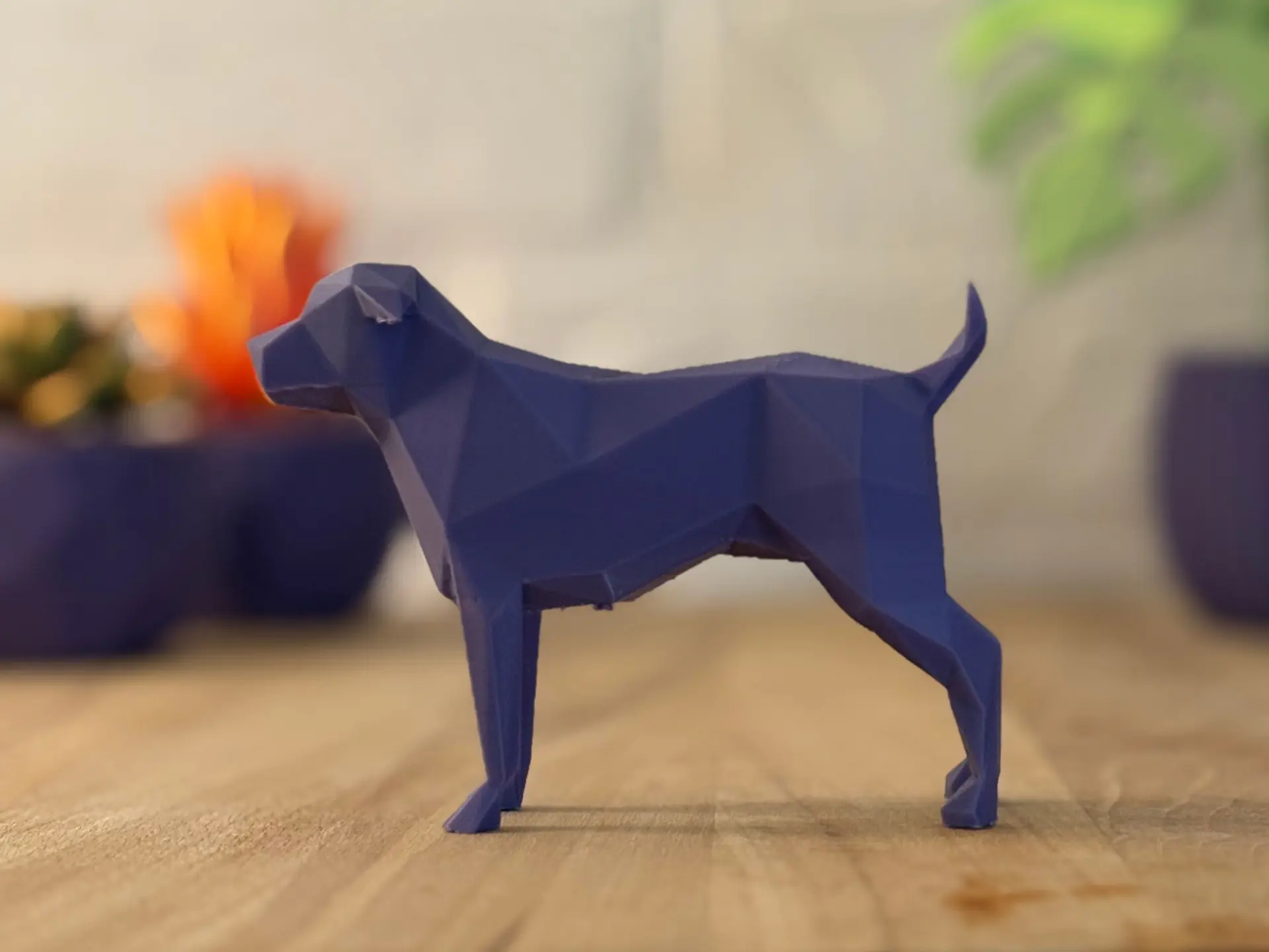 Low poly Pitbull dog