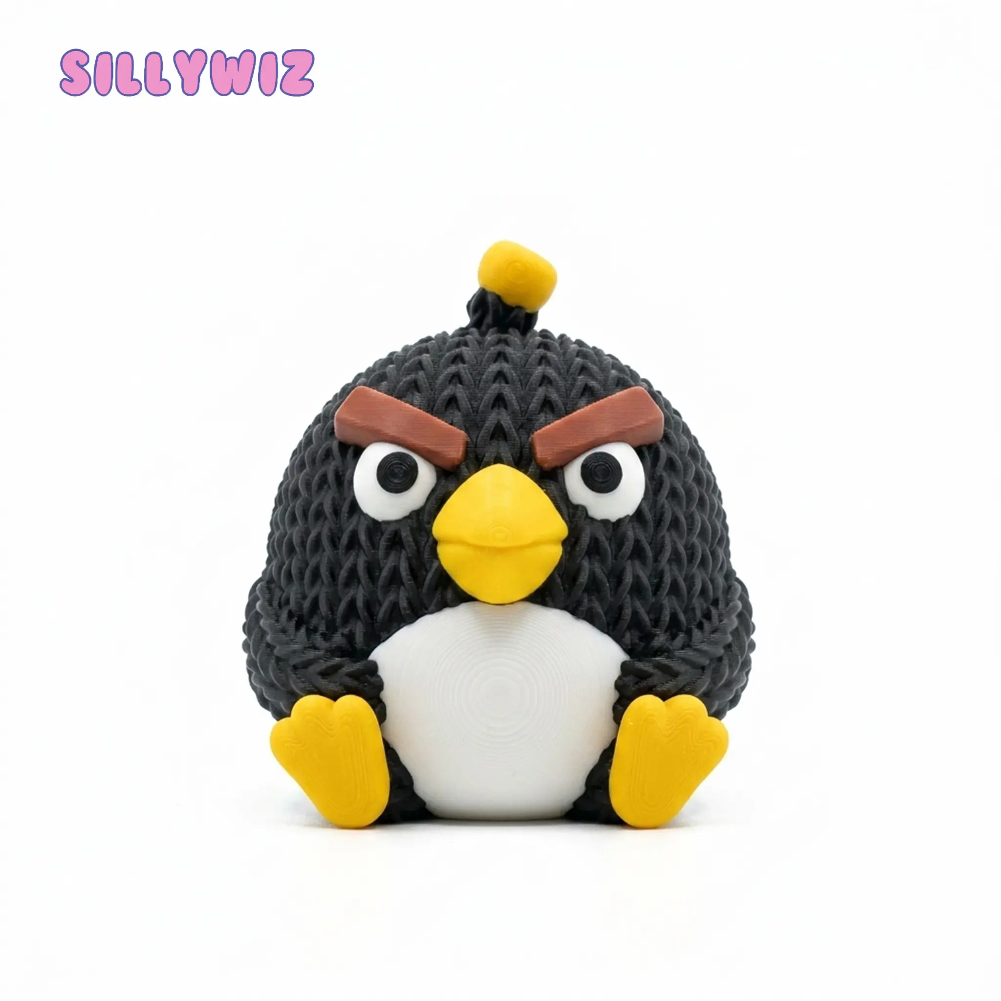 Bomb - Angry Birds - Toy - Keyring - Charm - Knitted - Croch