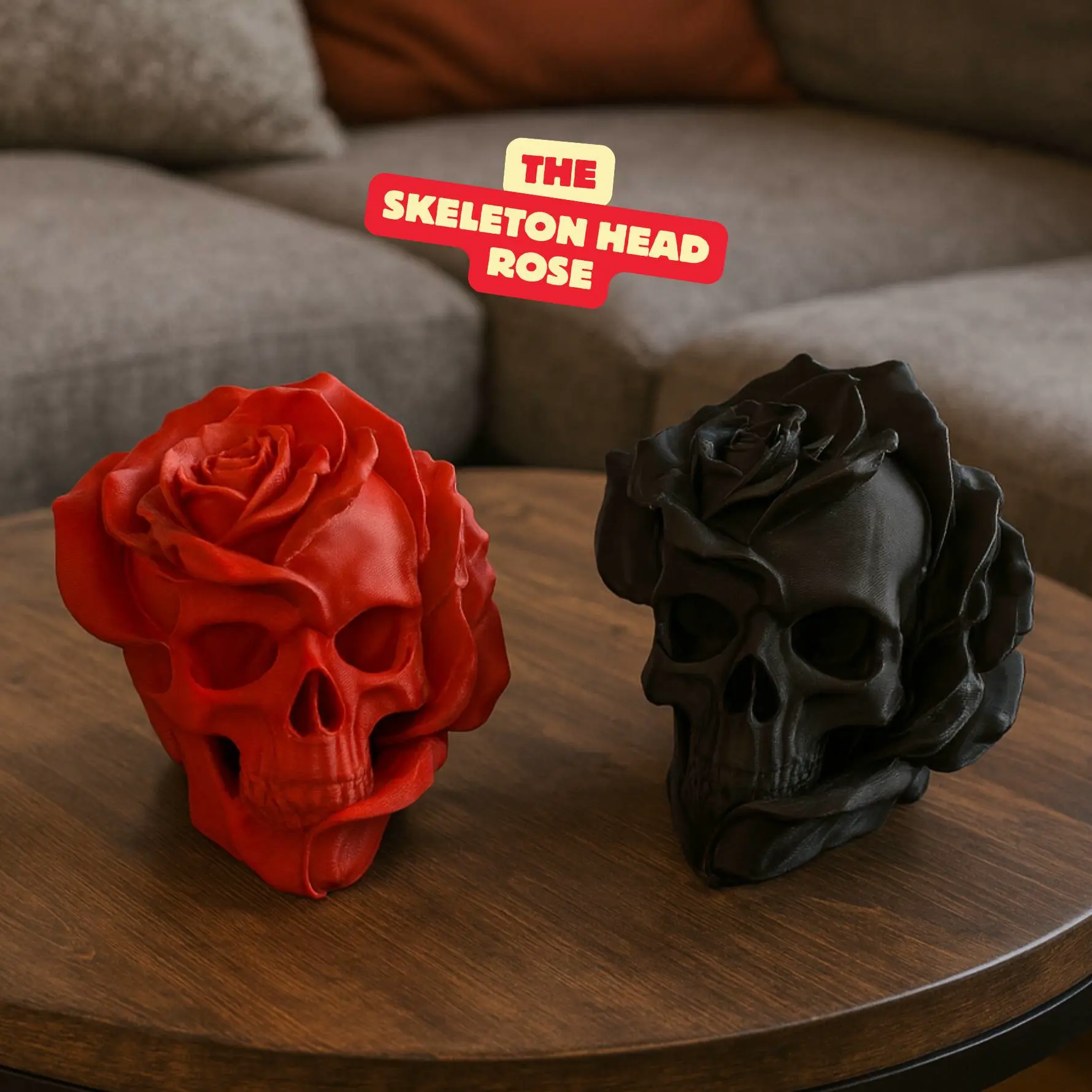 THE SKELETON HEAD ROSE / FORBIDDEN ROSE / GOTHIC DECOR