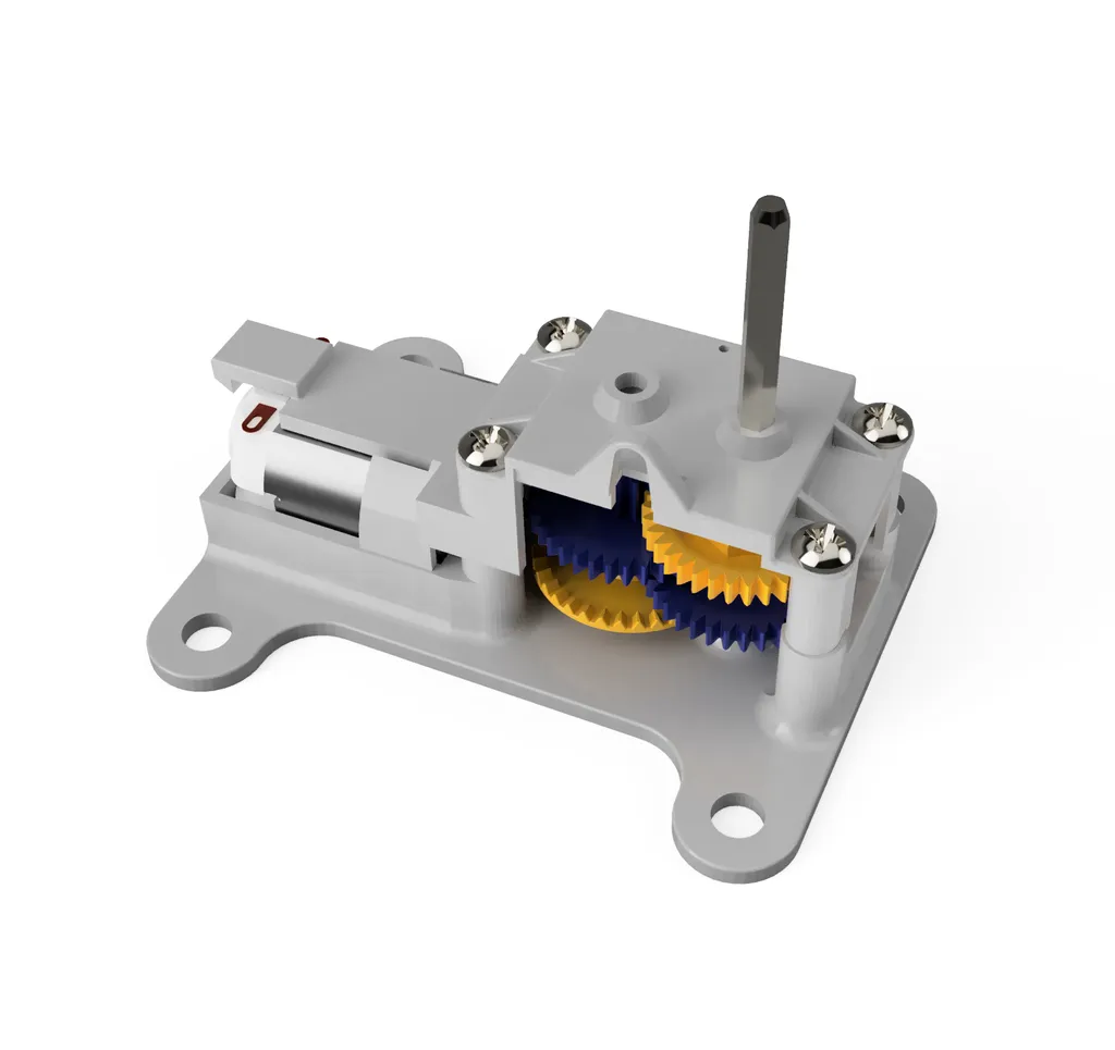 Tamiya and Velleman dual gearbox to single conversion plate
