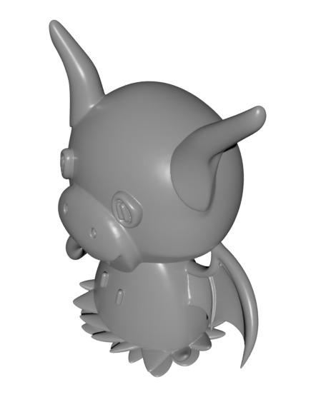 Adorable Mimikyu Charizard Crossover 3D Model