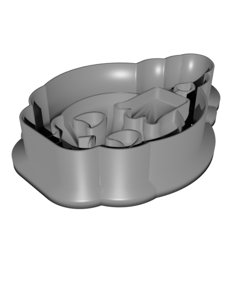 Candle on Skull Cookie Cutter & Stamp Set, Spooky Skull Decoration, Halloween Fondant Tool Bundle, 3 Sizes S/M/L PRODUCT_3408